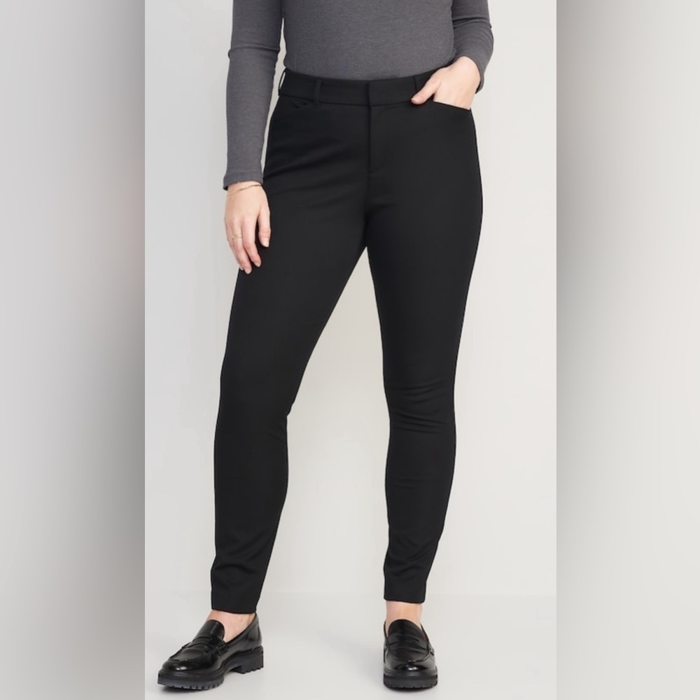 Old Navy High Pixie Skinny Pants Black - Picture 5 of 8